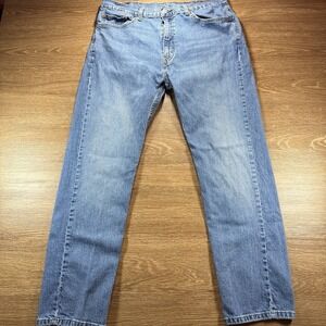 Levi's 505 Men's Jeans 38x32 Light Wash Regular Fit Straight Leg Stretch Denim